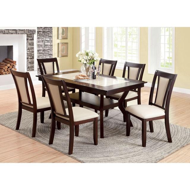 BRENT Dark Cherry/Ivory Side Chair (2/CTN) - Carl's Furniture (Garden City, KS)