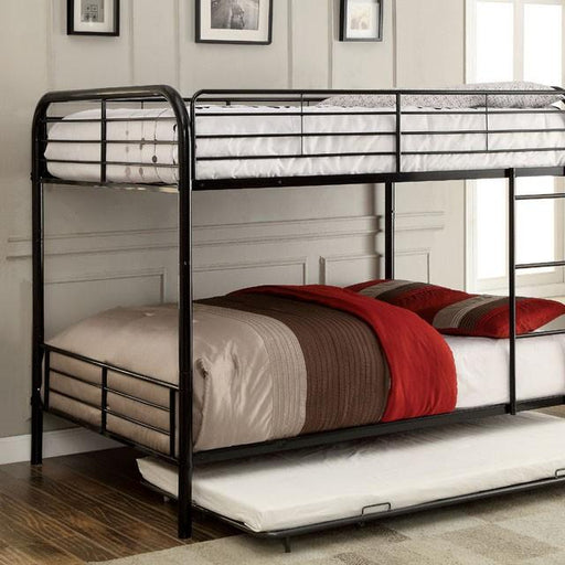 BROCKET Black Metal Full/Full Bunk Bed - Carl's Furniture (Garden City, KS)