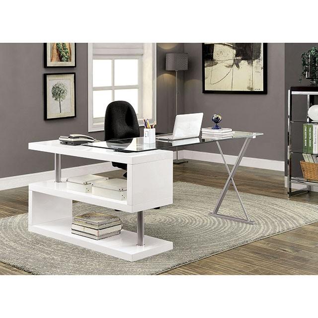 BRONWEN White Desk - Carl's Furniture (Garden City, KS)