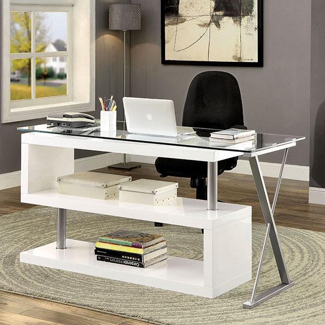 BRONWEN White Desk - Carl's Furniture (Garden City, KS)
