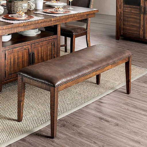 Wichita Light Walnut Bench - Carl's Furniture (Garden City, KS)