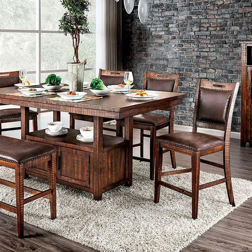 Wichita Light Walnut Counter Ht. Table - Carl's Furniture (Garden City, KS)