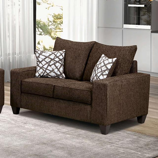 WEST ACTION Loveseat, Chocolate - Carl's Furniture (Garden City, KS)