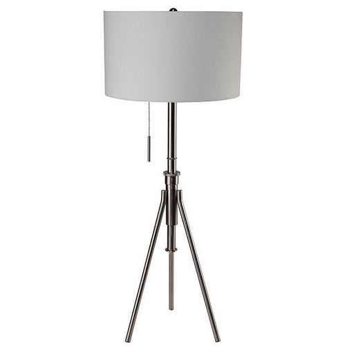 Zaya Brushed Steel Floor Lamp - Carl's Furniture (Garden City, KS)