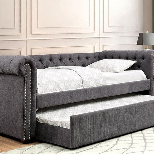 LEANNA Gray Daybed w/ Trundle, Gray - Carl's Furniture (Garden City, KS)