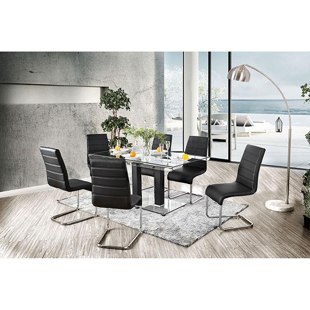 Richfield Black/Chrome Dining Table - Carl's Furniture (Garden City, KS)