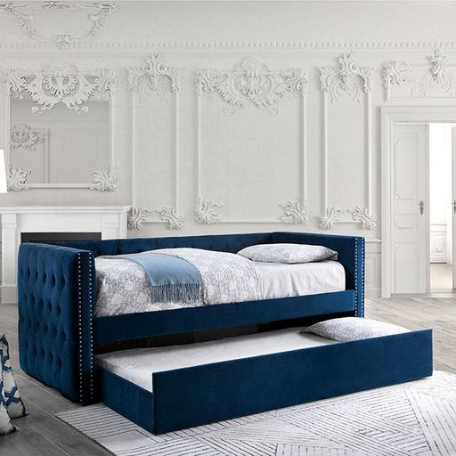 Susanna Navy Daybed w/ Trundle, Navy - Carl's Furniture (Garden City, KS)