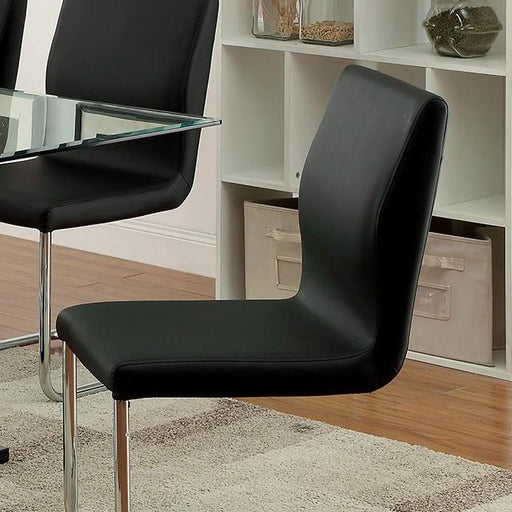 LODIA I Black/Silver Side Chair - Carl's Furniture (Garden City, KS)