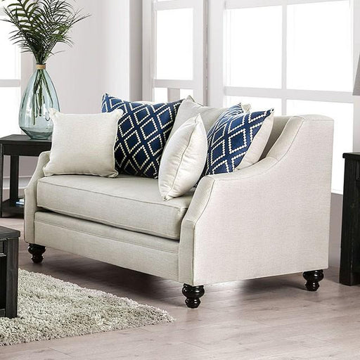 Nefyn Ivory Love Seat - Carl's Furniture (Garden City, KS)