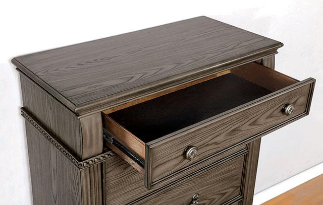 Pamphilos 4 & 5 Piece Queen Bedroom Set Gray & White - Carl's Furniture (Garden City, KS)