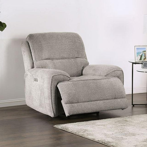 MORCOTE Power Recliner, Light Gray - Carl's Furniture (Garden City, KS)