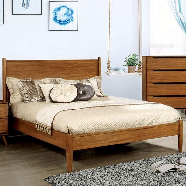 LENNART I Gray & Oak Full Twin Bed - Carl's Furniture (Garden City, KS)