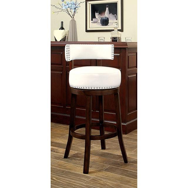 SHIRLEY Dark Oak/White 29" Bar Stool - Carl's Furniture (Garden City, KS)