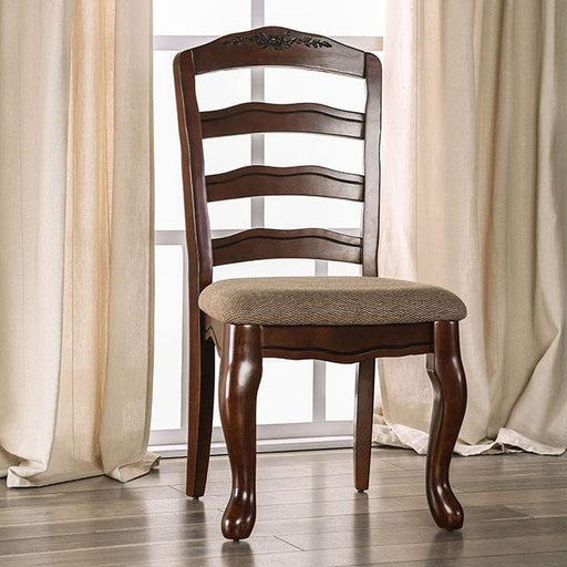 Townsville Dark Walnut/Tan Side Chair (2/CTN) - Carl's Furniture (Garden City, KS)