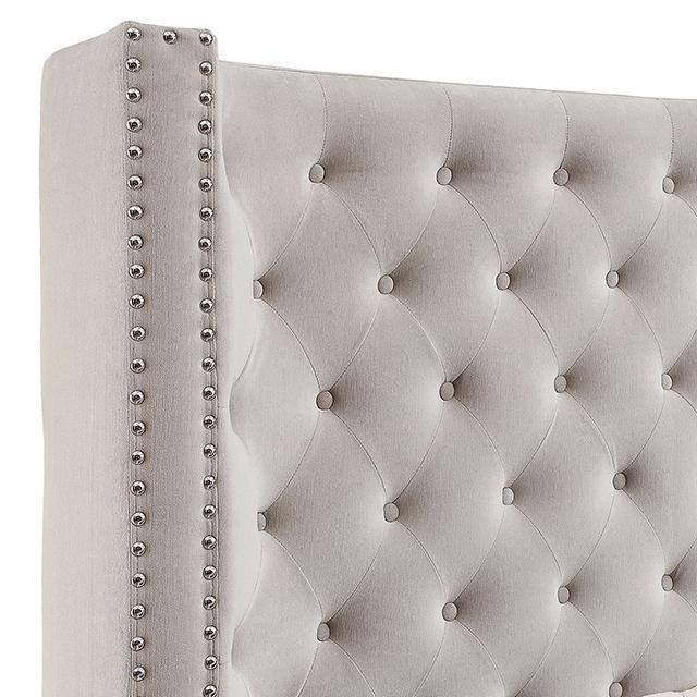 ROSABELLE E.King & Queen Bed, Black, Gray, & Ivory, - Carl's Furniture (Garden City, KS)