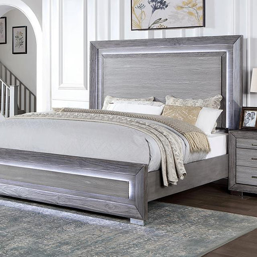 RAIDEN Cal.King, E.King, & Queen Bed, Gray - Carl's Furniture (Garden City, KS)
