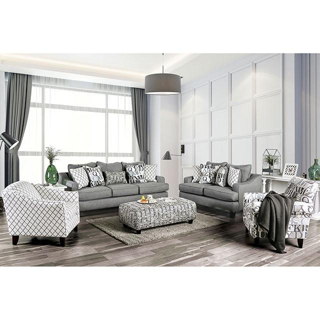 Verne Bluish Gray Love Seat - Carl's Furniture (Garden City, KS)