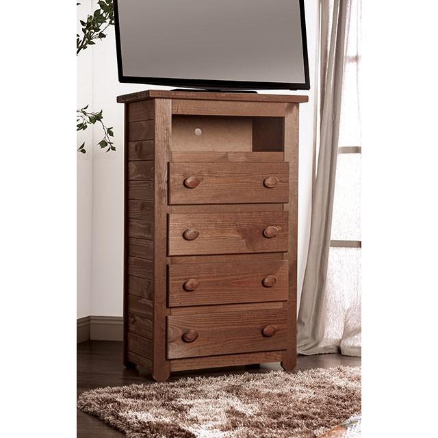 Lea Mahogany Media Chest - Carl's Furniture (Garden City, KS)
