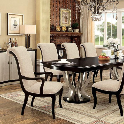 Ornette Espresso/Champagne Dining Table - Carl's Furniture (Garden City, KS)