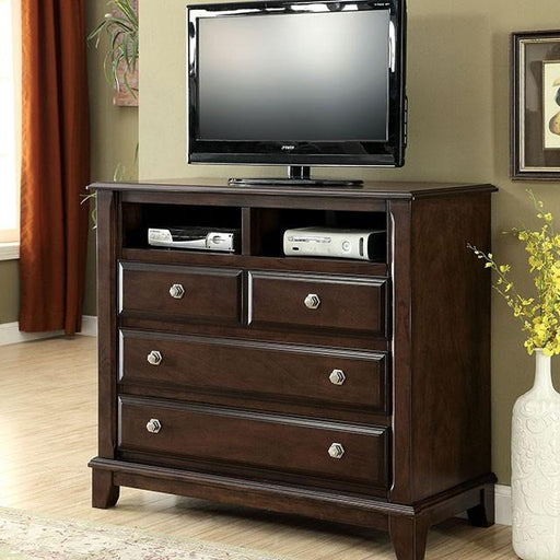 Litchville Brown Cherry Media Chest - Carl's Furniture (Garden City, KS)