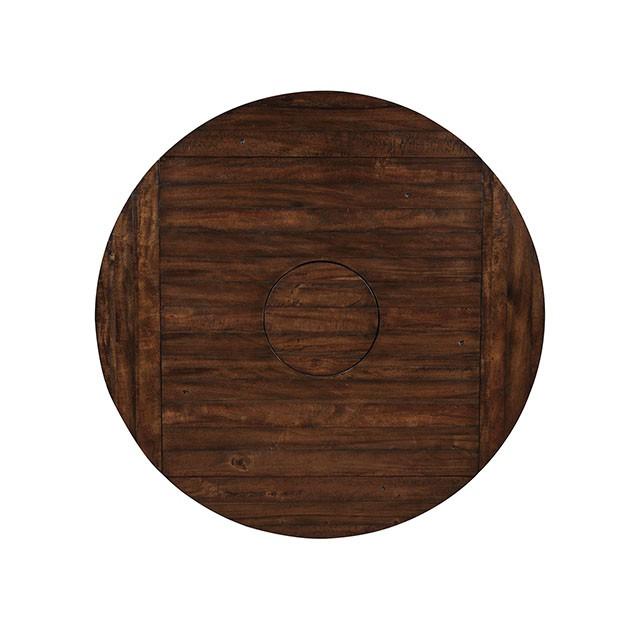 MEAGAN II Brown Cherry Round Counter Ht. Table - Carl's Furniture (Garden City, KS)