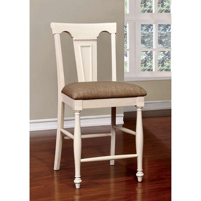 SABRINA Off White/Cherry Counter Ht. Table, Cherry & White - Carl's Furniture (Garden City, KS)