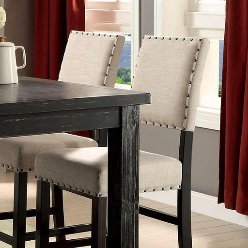 Sania II Antique Black/Beige Counter Ht. Chair (2/CTN) - Carl's Furniture (Garden City, KS)