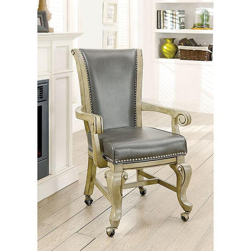 MELINA Gray Arm Chair - Carl's Furniture (Garden City, KS)