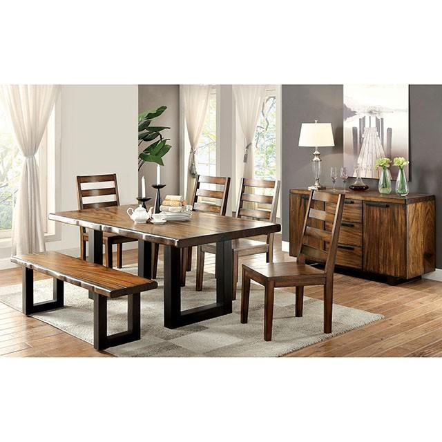 MADDISON Tobacco Oak/Black Bench - Carl's Furniture (Garden City, KS)