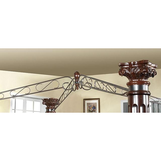 Mandalay Brown Cherry Queen Bed - Carl's Furniture (Garden City, KS)