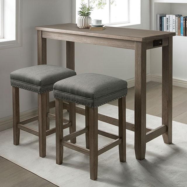 Caerleon 3 & 4 Piece Counter Ht. Set Gray & Blue - Carl's Furniture (Garden City, KS)
