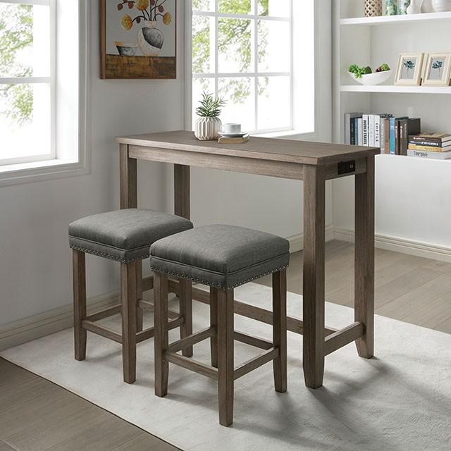 Caerleon 3 & 4 Piece Counter Ht. Set Gray & Blue - Carl's Furniture (Garden City, KS)