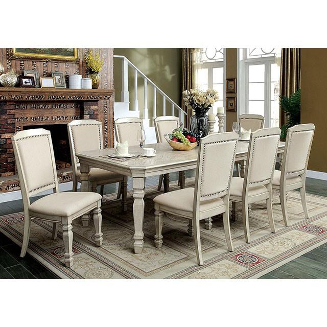HOLCROFT Antique White/Ivory Dining Table - Carl's Furniture (Garden City, KS)