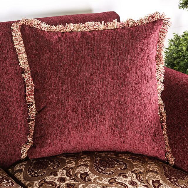 TABITHA Wine Love Seat, Wine - Carl's Furniture (Garden City, KS)