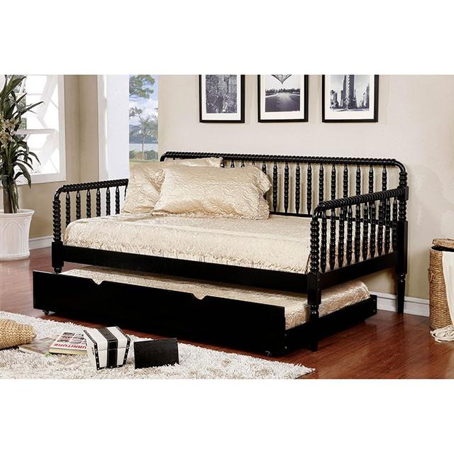 Linda Black Twin Daybed - Carl's Furniture (Garden City, KS)