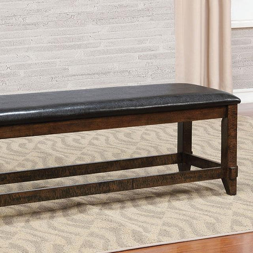 MEAGAN I Brown Cherry/Espresso Bench - Carl's Furniture (Garden City, KS)