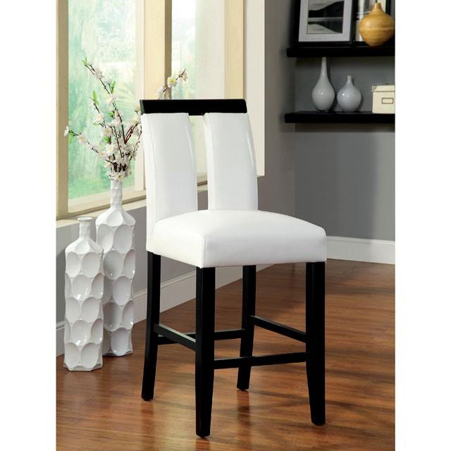 LUMINAR II Black/White Counter Ht. Chair (2/CTN) - Carl's Furniture (Garden City, KS)