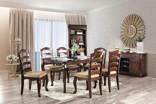 Townsville Dark Walnut/Tan Side Chair (2/CTN) - Carl's Furniture (Garden City, KS)