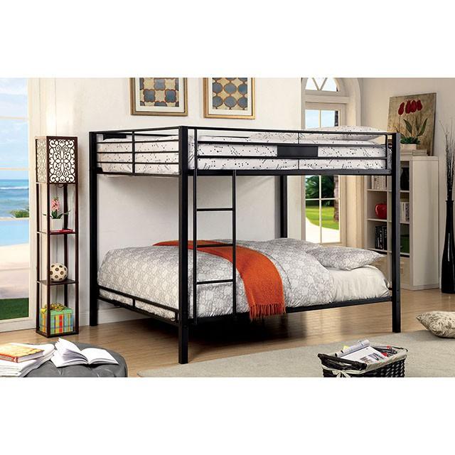 CLAREN Black Queen/Queen Bunk Bed - Carl's Furniture (Garden City, KS)