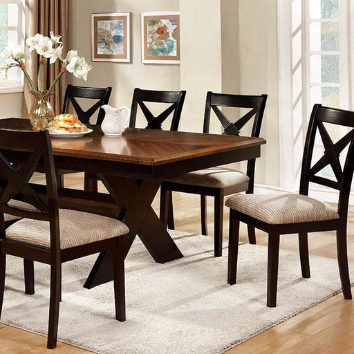 Liberta Dark Oak/Black Dining Table - Carl's Furniture (Garden City, KS)
