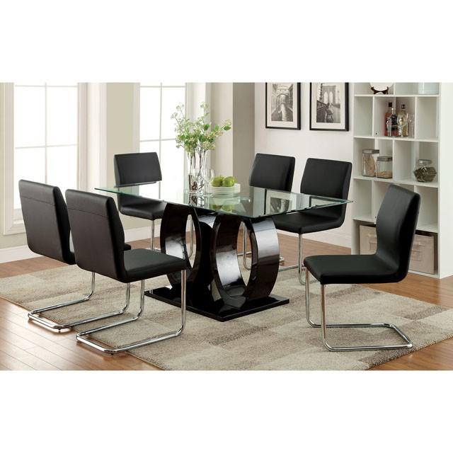 LODIA I Black Dining Table - Carl's Furniture (Garden City, KS)