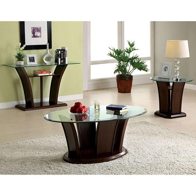 MANHATTAN IV Dark Cherry Sofa Table, Brown Cherry - Carl's Furniture (Garden City, KS)