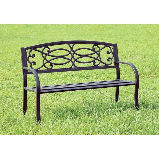 POTTER Black Patio Steel Bench - Carl's Furniture (Garden City, KS)