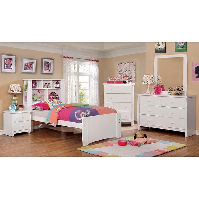 Marlee White Night Stand - Carl's Furniture (Garden City, KS)