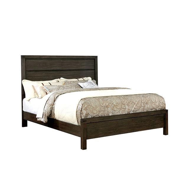Rexburg Wire-Brushed Rustic Brown E.King & Full Bed - Carl's Furniture (Garden City, KS)