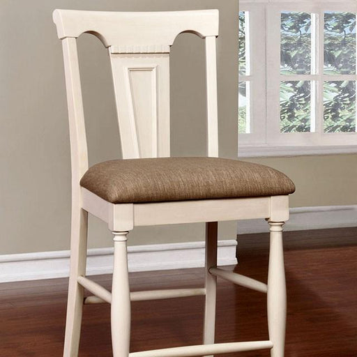 SABRINA Off White/Cherry Ctr.Ht. Chair, Cherry & White (2/CTN) - Carl's Furniture (Garden City, KS)