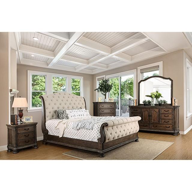 LYSANDRA Beige/Rustic Natural Tone Cal.King, E.King, & Queen Bed - Carl's Furniture (Garden City, KS)