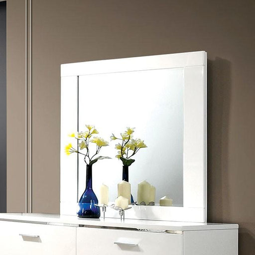Malte White Mirror - Carl's Furniture (Garden City, KS)