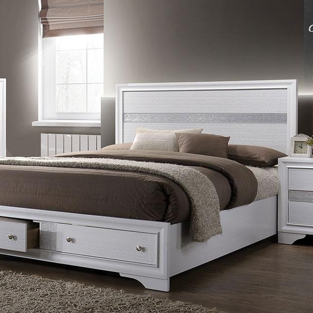 CHRISSY E.King, Full, & Queen Bed White, Grey, & Black - Carl's Furniture (Garden City, KS)
