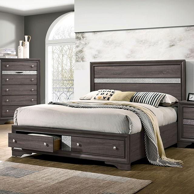 CHRISSY E.King, Full, & Queen Bed White, Grey, & Black - Carl's Furniture (Garden City, KS)